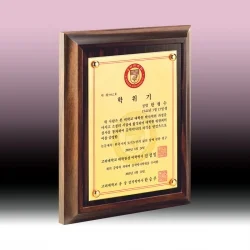 흑단木순금도금상패 KF73803