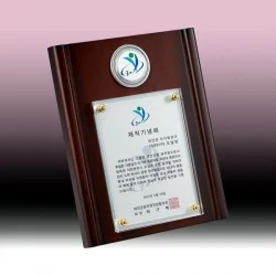 원목무늬크리스탈상패 KF73781