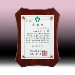 원목무늬크리스탈상패 KF73723